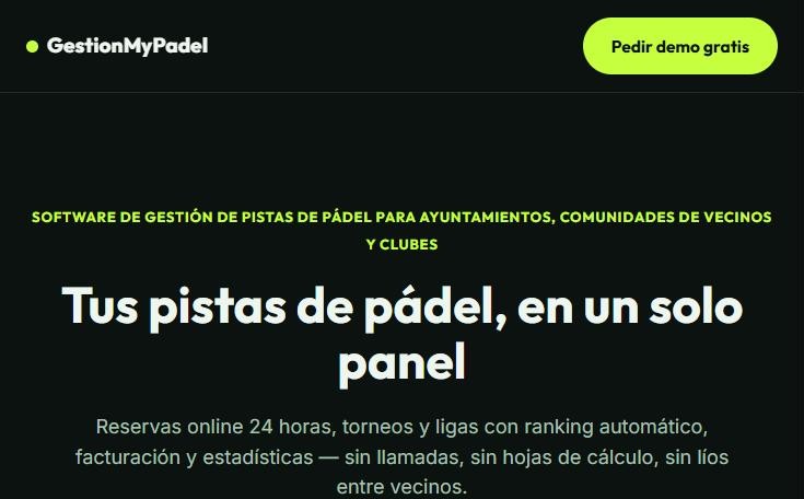 Web de GestionMyPadel